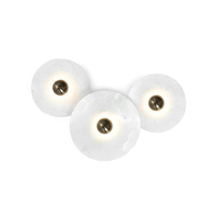 **Runde Alabaster Wandleuchte – Éclairage Élégant Avec Design Unique** 1