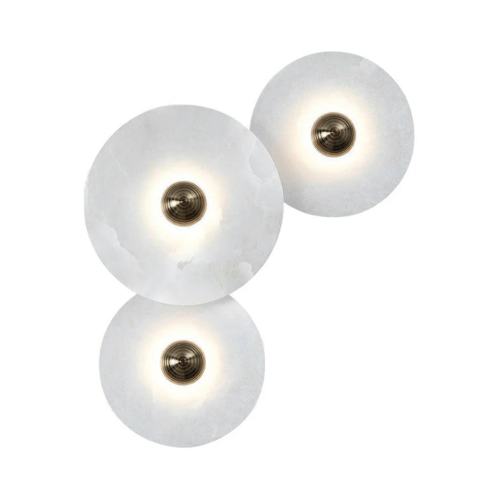 **Runde Alabaster Wandleuchte – Éclairage Élégant Avec Design Unique** 9