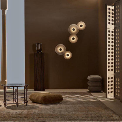 **Runde Alabaster Wandleuchte – Éclairage Élégant pour Ambiance Chic** 3